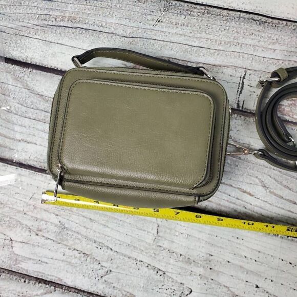 K. Carroll Accessories Olive Green Vegan Leather Crossbody Bag – Multi-Compartme - Picture 7 of 9